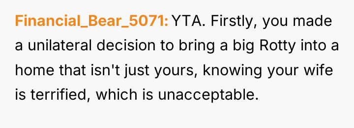 Financial_Bear_5071 YTA. Firstly, you made a unilateral decision to bring...