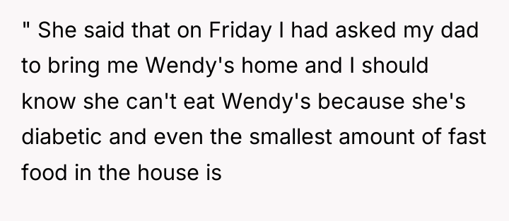 " She said that on Friday I had asked my...