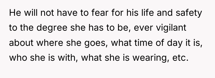 He will not have to fear for his life and...