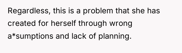 Regardless, this is a problem that she has created for...