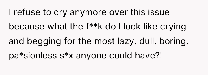 I refuse to cry anymore over this issue because what...
