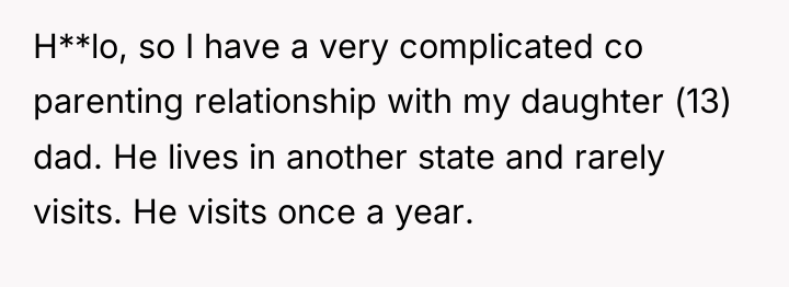H**lo, so I have a very complicated co parenting relationship...