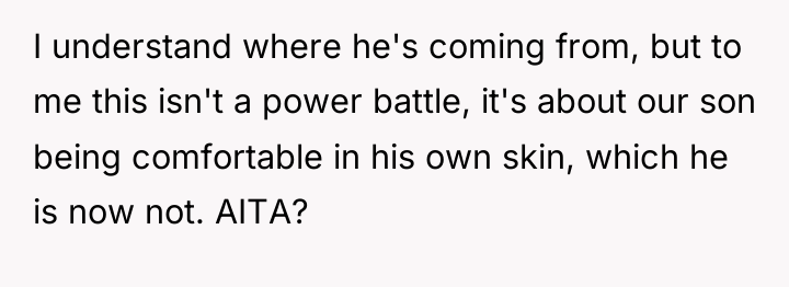 I understand where he's coming from, but to me this...