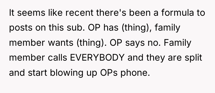 It seems like recent there's been a formula to posts...
