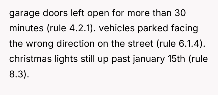 garage doors left open for more than 30 minutes (rule...