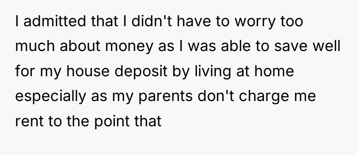 I admitted that I didn't have to worry too much...
