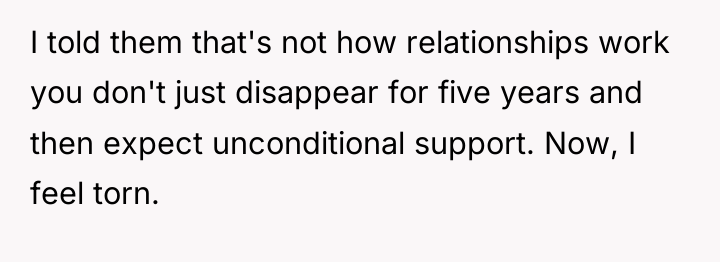 I told them that's not how relationships work you don't...