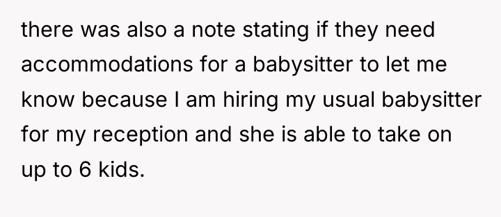 there was also a note stating if they need accommodations...