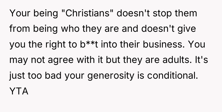 Your being "Christians" doesn't stop them from being who they...