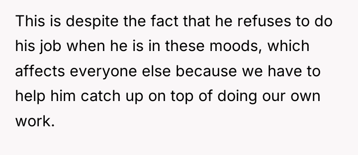 This is despite the fact that he refuses to do...