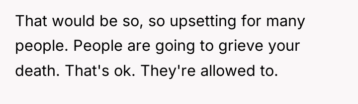 That would be so, so upsetting for many people. People...