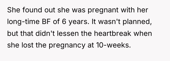 She found out she was pregnant with her long-time BF...
