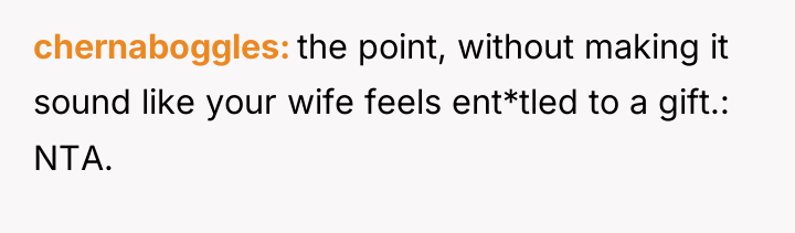 chernaboggles the point, without making it sound like your wife...