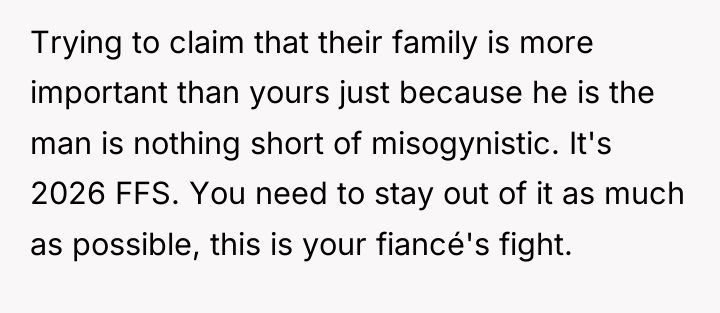 Trying to claim that their family is more important than...