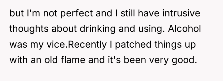 but I'm not perfect and I still have intrusive thoughts...