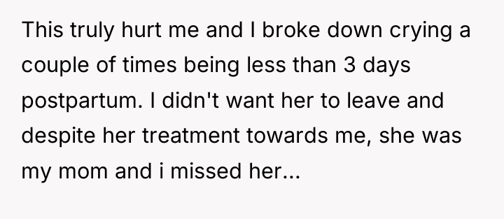 This truly hurt me and I broke down crying a...