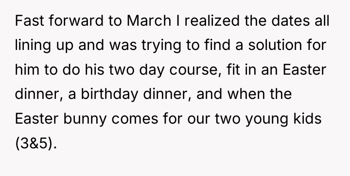 Fast forward to March I realized the dates all lining...