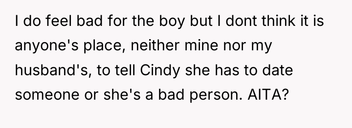 I do feel bad for the boy but I dont...