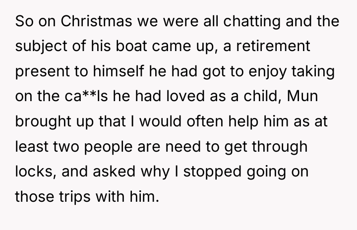 So on Christmas we were all chatting and the subject...