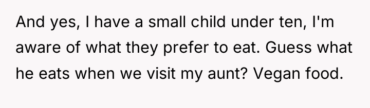 And yes, I have a small child under ten, I'm...
