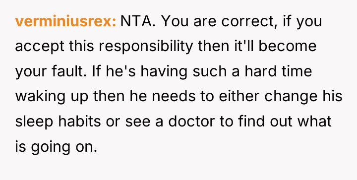 verminiusrex NTA. You are correct, if you accept this responsibility...