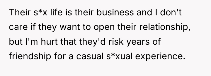 Their s*x life is their business and I don't care...