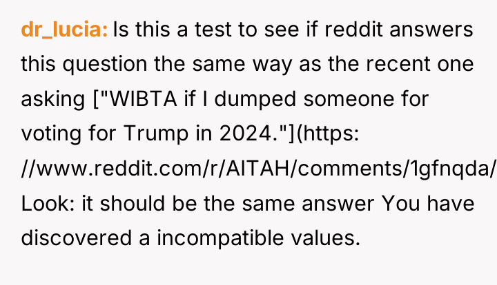 dr_lucia Is this a test to see if reddit answers...