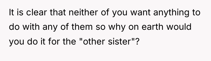 It is clear that neither of you want anything to...