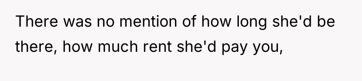 There was no mention of how long she'd be there,...