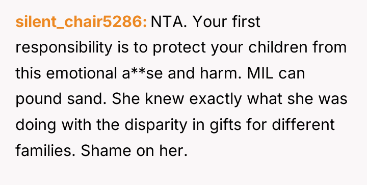 silent_chair5286 NTA. Your first responsibility is to protect your children...