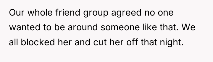 Our whole friend group agreed no one wanted to be...