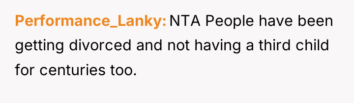 Performance_Lanky NTA People have been getting divorced and not having...