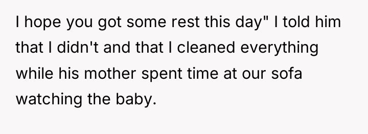 I hope you got some rest this day" I told...