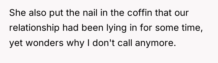 She also put the nail in the coffin that our...