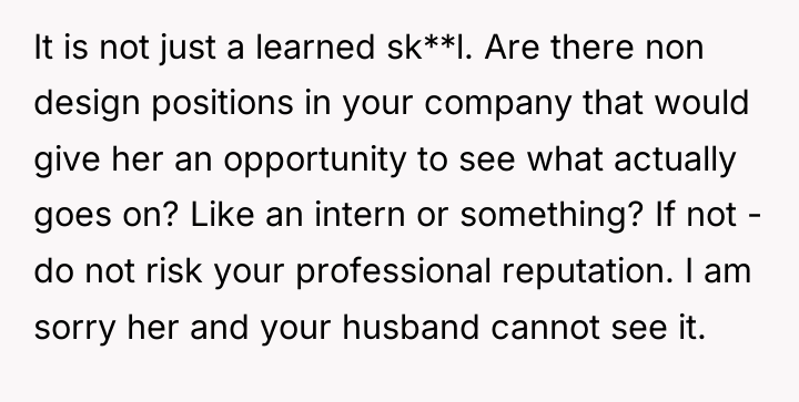 It is not just a learned sk**l. Are there non...
