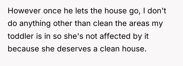 However once he lets the house go, I don't do...