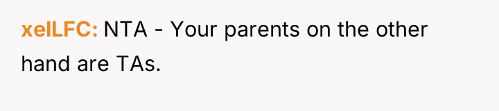 xelLFC NTA - Your parents on the other hand are...
