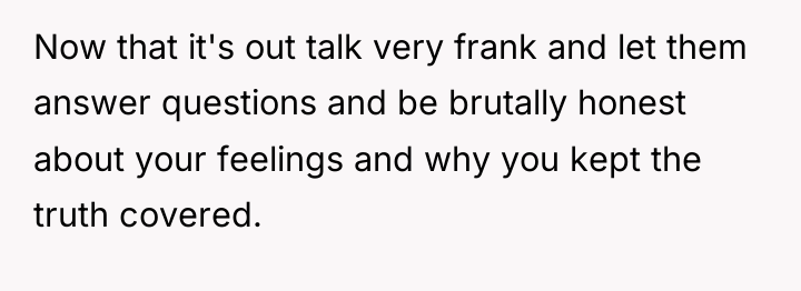Now that it's out talk very frank and let them...