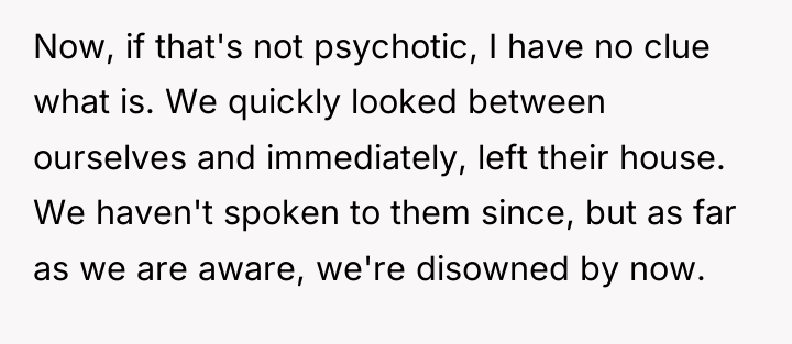 Now, if that's not psychotic, I have no clue what...