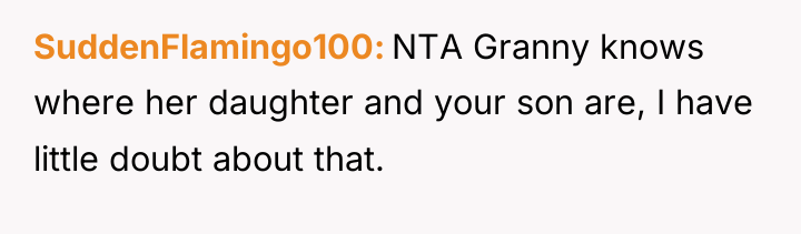 SuddenFlamingo100 NTA Granny knows where her daughter and your son...