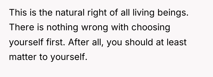 This is the natural right of all living beings. There...