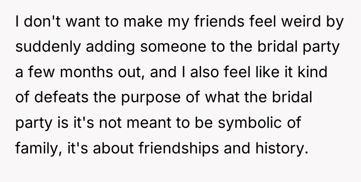 I don't want to make my friends feel weird by...