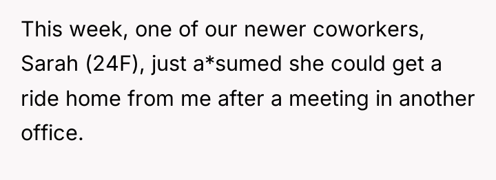 This week, one of our newer coworkers, Sarah (24F), just...