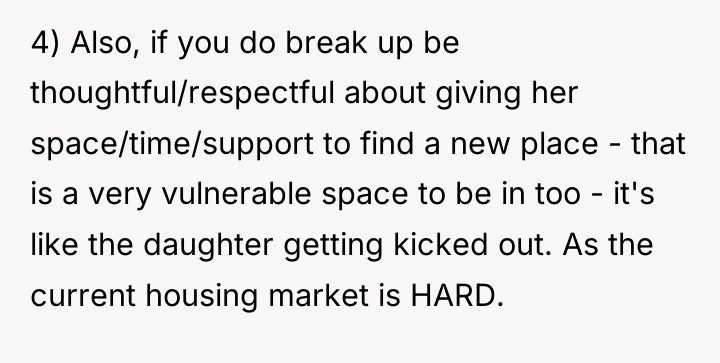 4) Also, if you do break up be thoughtful/respectful about...