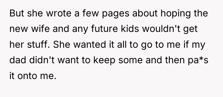 But she wrote a few pages about hoping the new...