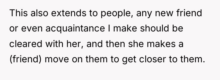 This also extends to people, any new friend or even...