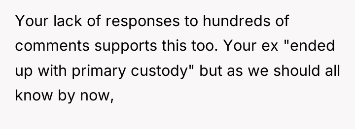 Your lack of responses to hundreds of comments supports this...
