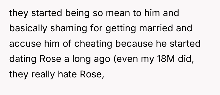 they started being so mean to him and basically shaming...