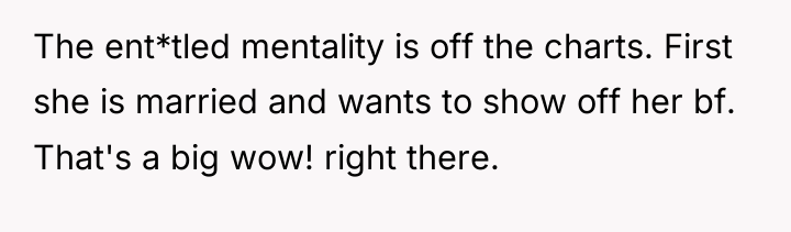 The ent*tled mentality is off the charts. First she is...