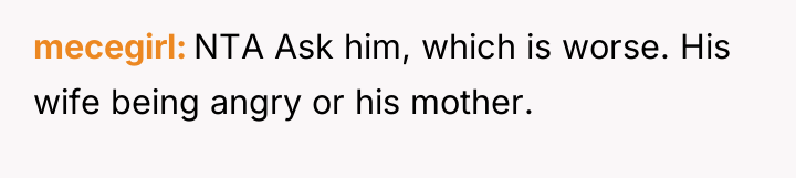 mecegirl NTA Ask him, which is worse. His wife being...